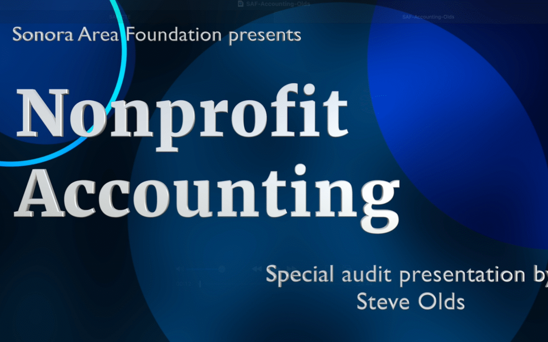 Sonora Area Foundation: Nonprofit Audits