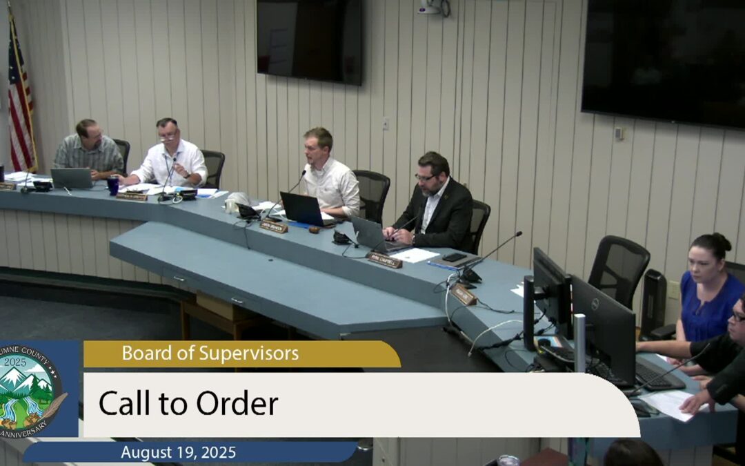 Tuolumne County Board of Supervisors – August 21, 2025