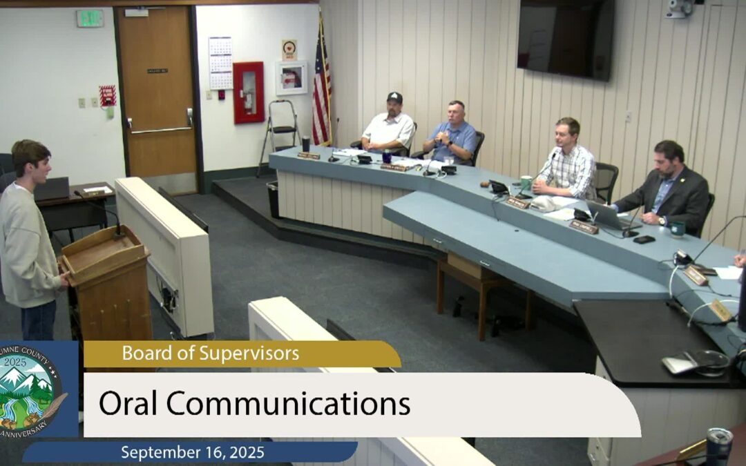 Tuolumne County Board of Supervisors – September 16, 2025