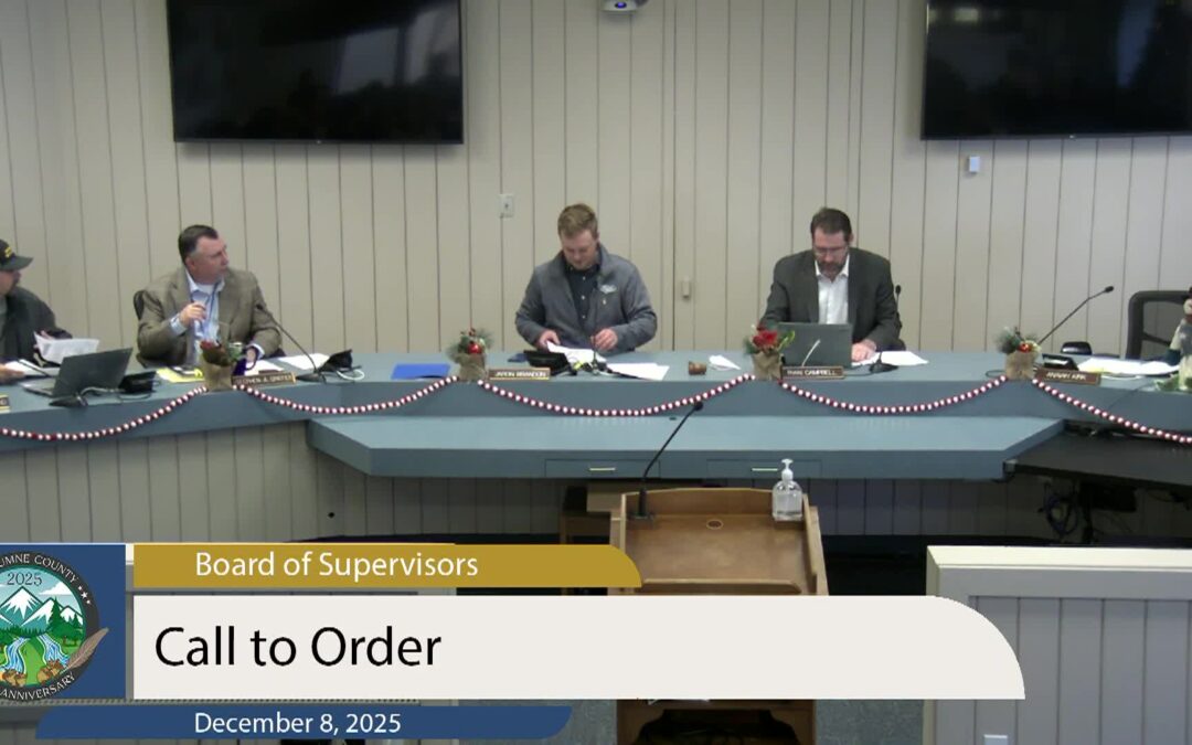 Tuolumne County Board of Supervisors – December 8, 2025