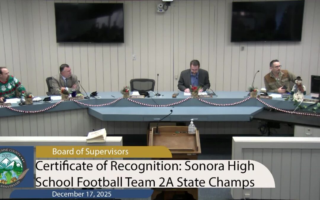 Tuolumne County Board of Supervisors – December 17, 2025 (Special)