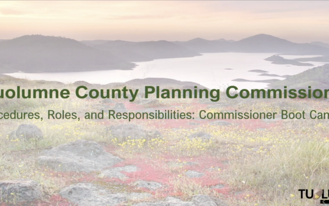 Tuolumne County Planning Commission Training Video