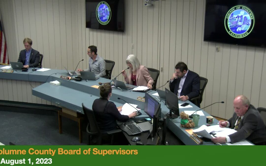 Tuolumne County Board of Supervisors – August 1, 2023