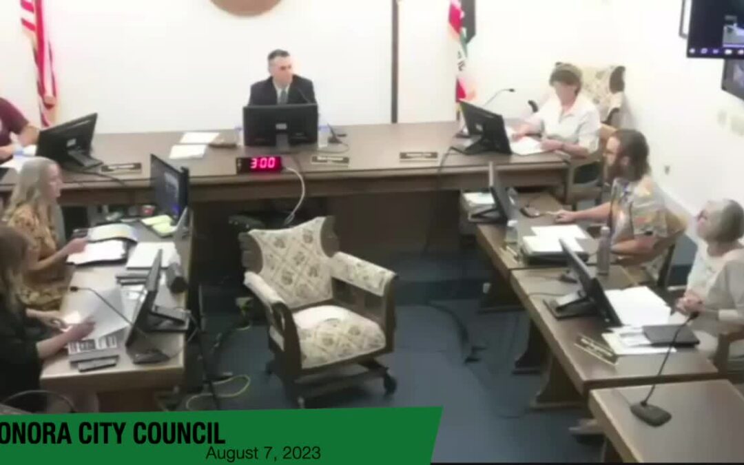 Sonora City Council – August 7, 2023
