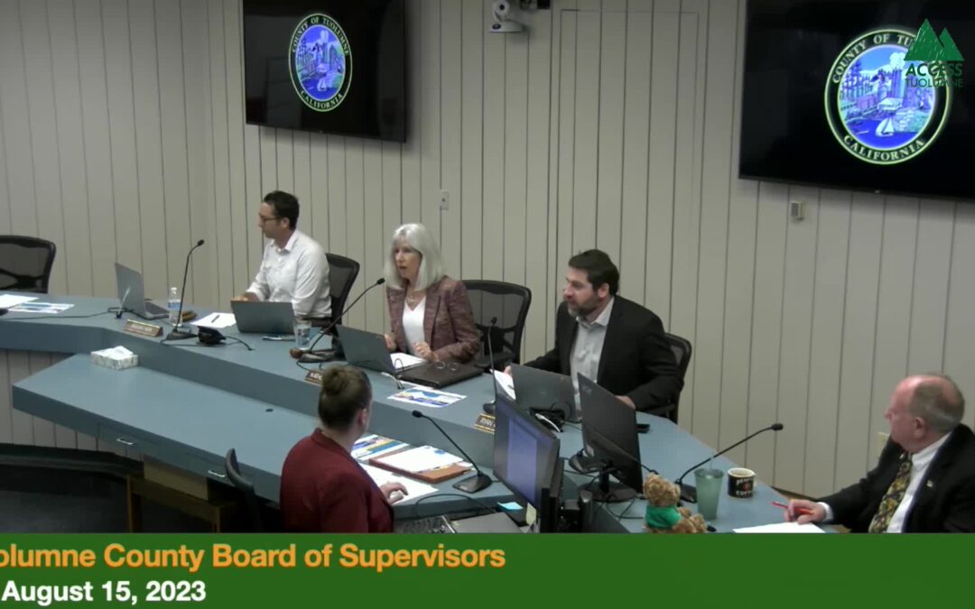 Tuolumne County Board of Supervisors – August 15, 2023