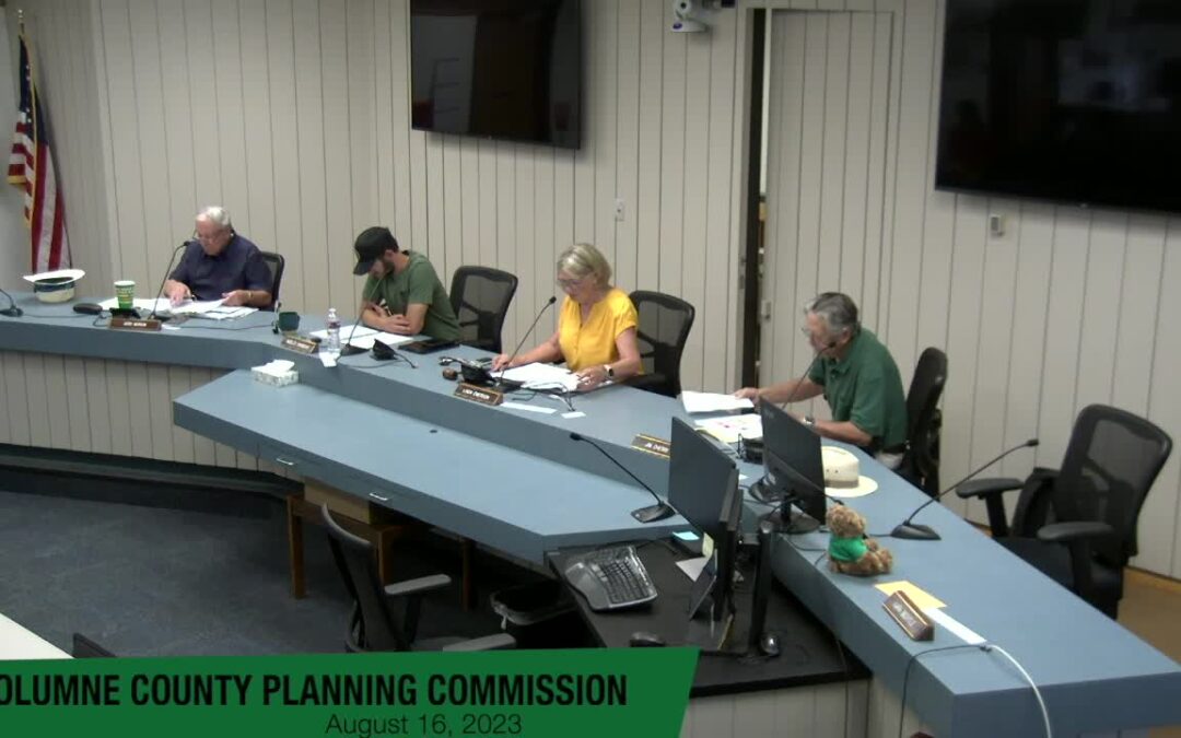 Tuolumne County Planning Commission –  August 16, 2023