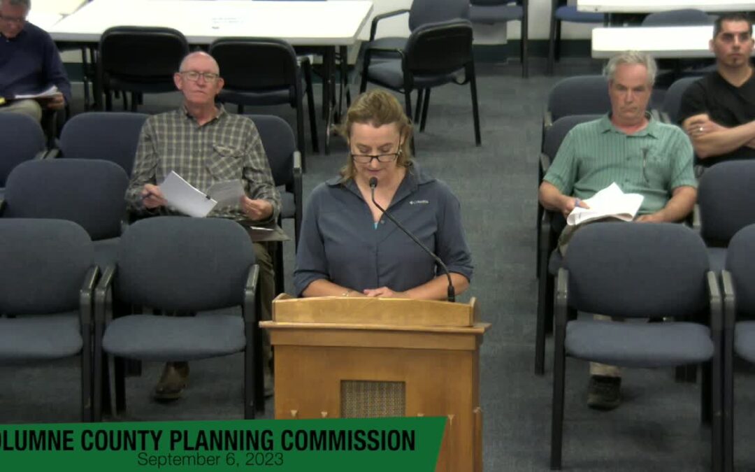 Tuolumne County Planning Commission –  September 6, 2023