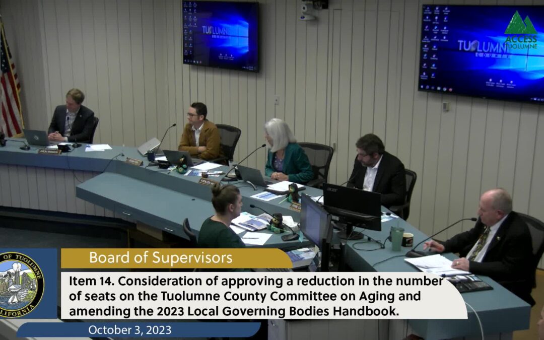 Tuolumne County Board of Supervisors –  October 3, 2023
