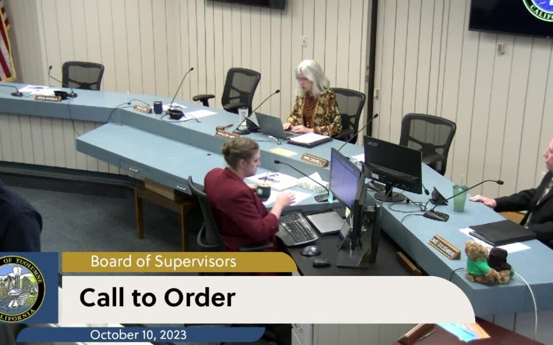 Tuolumne County Board of Supervisors – October 10, 2023 (Opioids)