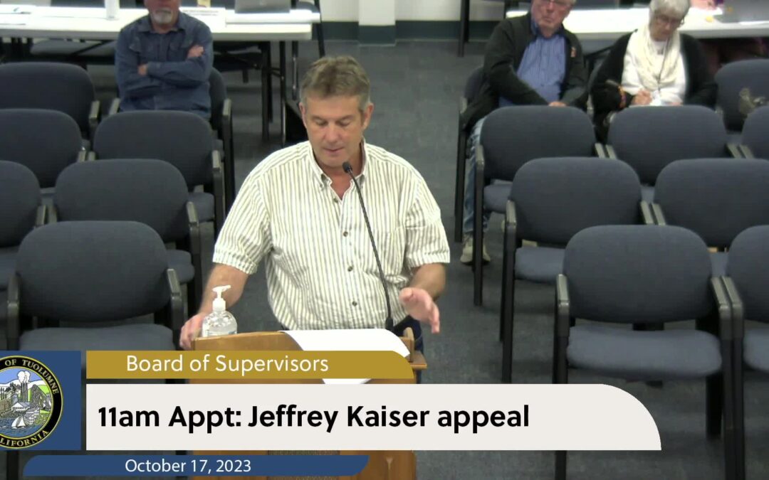 Tuolumne County Board of Supervisors –  October 17, 2023