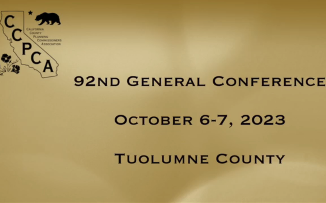 2023 California County Planning Commissioners’ Association Conference