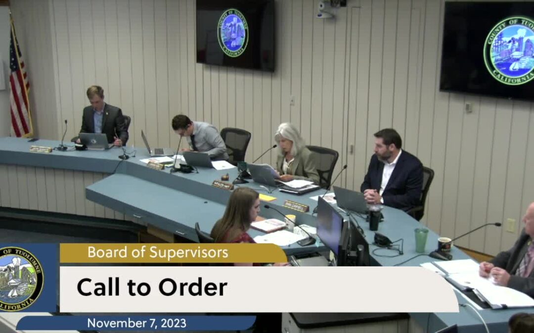 Tuolumne County Board of Supervisors –  November 8, 2023