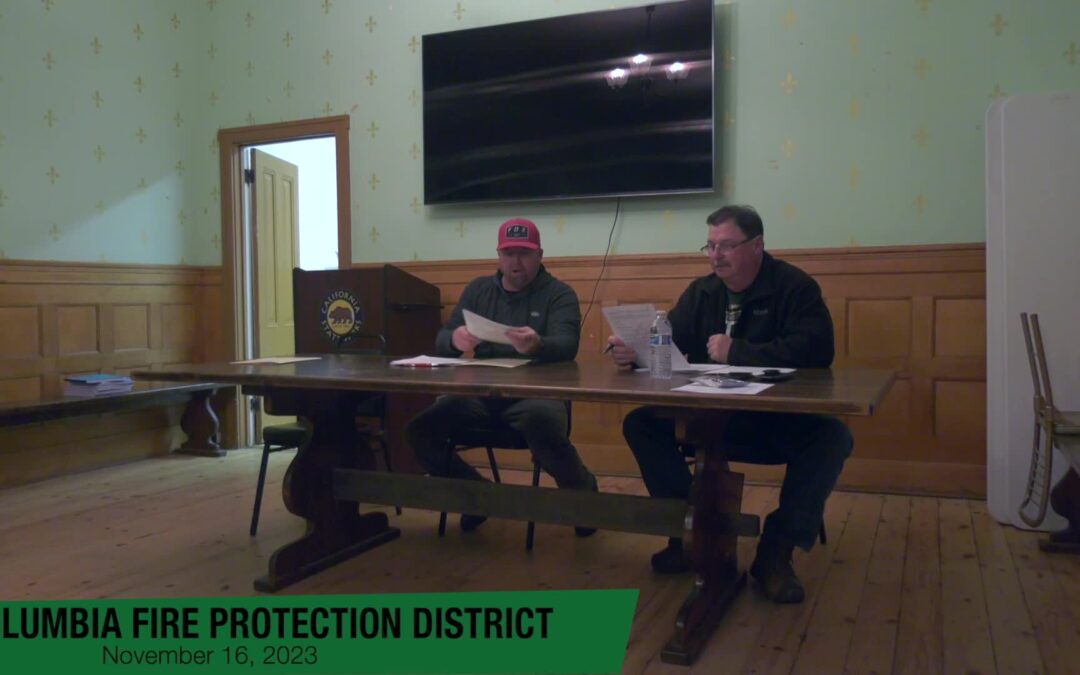 Columbia Fire Protection District – November 16, 2023