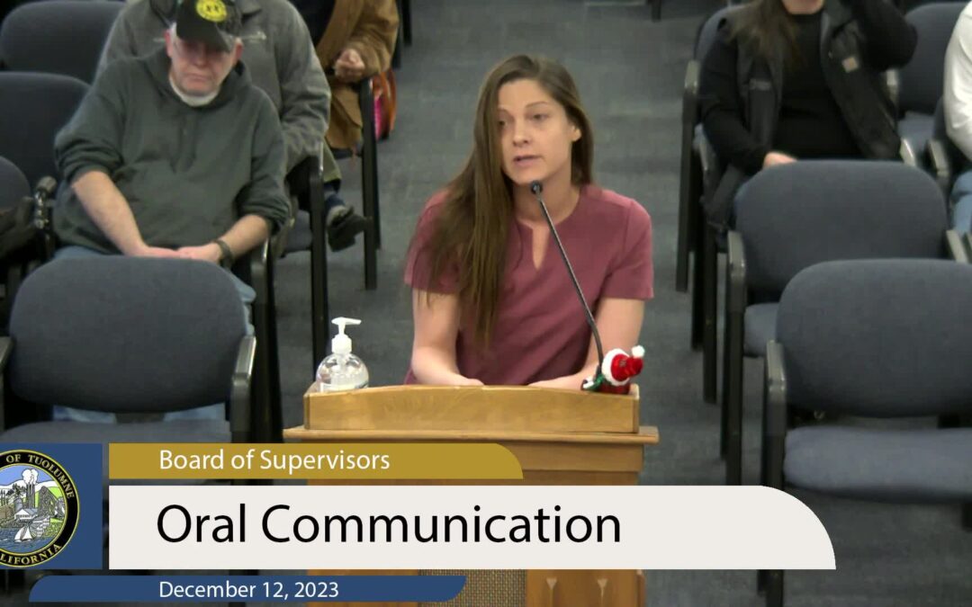 Tuolumne County Board of Supervisors – December 12, 2023