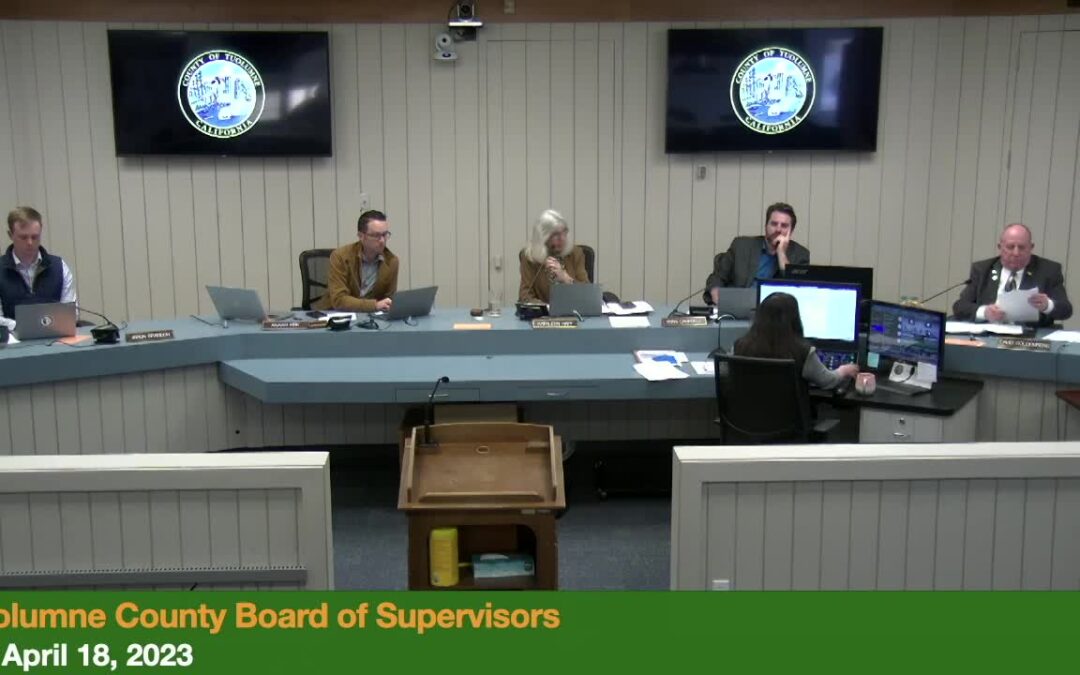 Tuolumne County Board of Supervisors –  April 18, 2023
